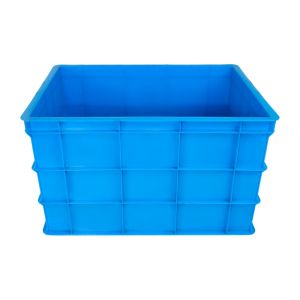 Solid Box Style PP Turnover Crates for Rectangular Storage of Fruits and