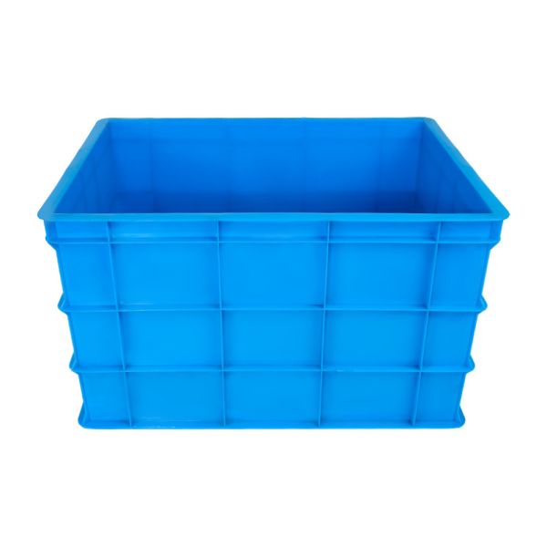 Quality Customized Logo Solid Box Plastic Stackable Storage Crate for Warehouse Management wholesale