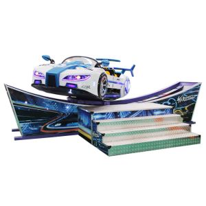 Double Wave Flying Car Ride , Indoor Amusement Park Rides Movable Type