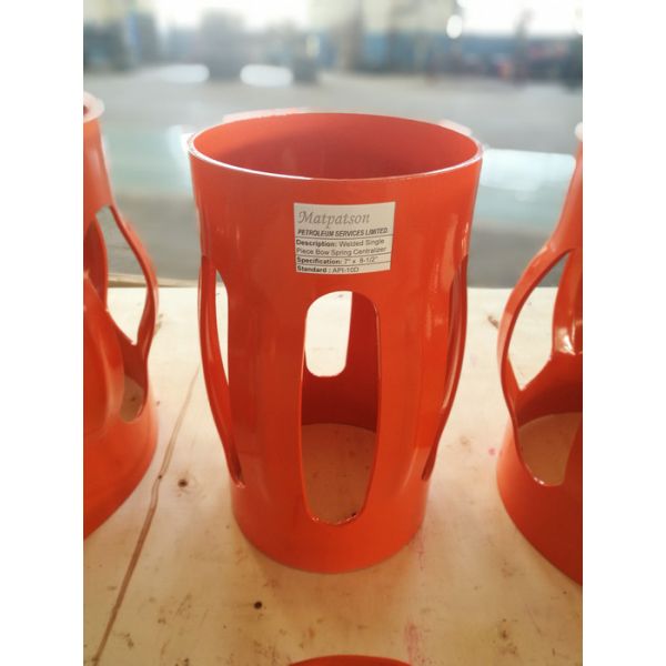 Quality 3 Section Structure Spiral Glider Centralizer , Red Pipe Centralisers wholesale