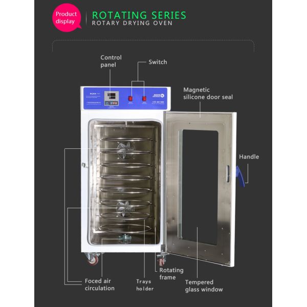 Quality Stainless Steel 304 Rotating Baking Oven 8 Shelf Commercial Dehydrator Oven wholesale