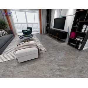 Black Quartz Stone SPC Composite Flooring 5mm 4mm GKBM Greenpy MJ-S6014