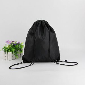 Anti Bacterial PP Reusable Drawstring Bag 125gsm Drawstring Eco Bag Purple