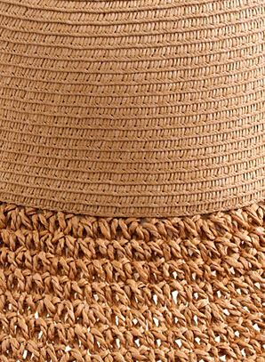 TEXTURED SUMMER STRAW HAT