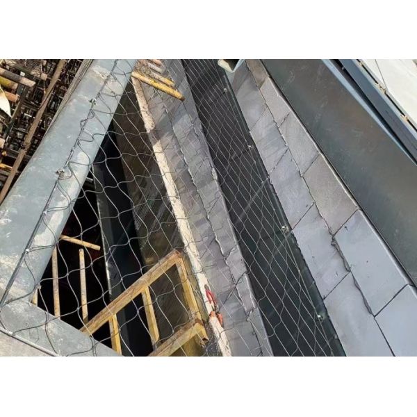 SS7*19 13mm Mesh Size Stainless Steel Rope Mesh For School Safety Fence