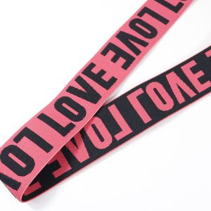 Custom Concave Weave Jacquard Printed Webbing Straps Elastic Webbing Band