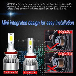 H4 H7 H11 H1 9005 Car LED Light Bulb 72W 7600Lm 6000K Cold White 9005 Hb3