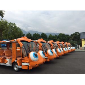 Various Cartoon Patterns Of 14 SEATS Electric Cartoon Sightseeing Bus power 72v7