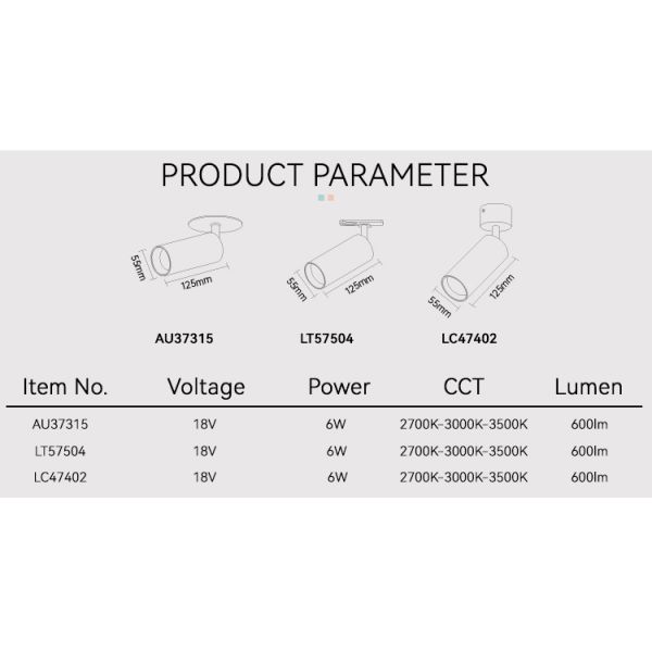 Plastic Black Surface Mounted Downlight 2700K-3000K-DTW Environmentally Friendly