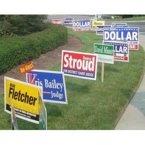 Custom Shaped Coroplast Signs Yard Card Printing 3-5mm Thickness