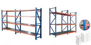 China Blue And Orange Industrial Warehouse Storage Racks Vertical Adjustable Pallet Racking System on sale