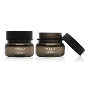 Cheap Custom Round Custom Logo Plastic Cream Jar With Matte Finish And Screw Cap for sale