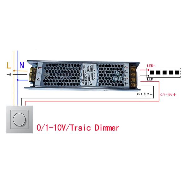 Constant Voltage 24V 250W Dimmable LED Power Supply 0 - 10V LED Power Supply 24v