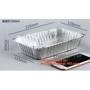 Food grade aluminium foil container/ carryout lunch box/tray with Cardboard Lid