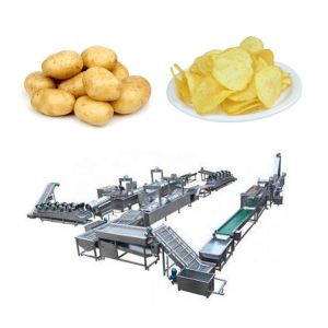High Productivity Potato Chips frozen French Fries Making Machine 3500KG