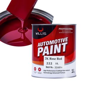 Cheap Rose Red 2K Solid Paint with 2 Years Shelf Life and Mixing Ratio 2:1:0.4-0.8 for Automotive and Plastic Coating for sale