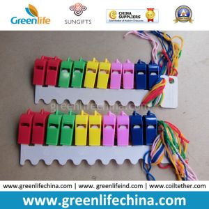 Custom Color Style Plastic Whistle and Lanyard Combo Gift