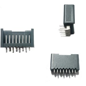 Right Angle 16P 2.5mm Pitch Connector Wire To Board PBT Grey Matte Sn Plated