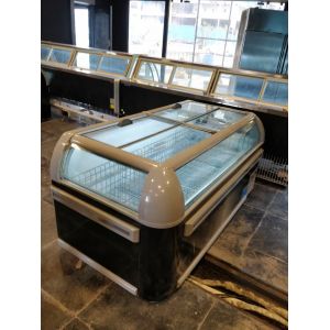 R404a Open Top Island Freezer For Meat / Big Capacity Supermarket Chest Freezer