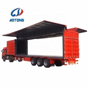 China Tri-Axle Cargo Van Semi Trailer with and Optional Side or Rear Door Manufactured on sale