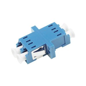 Duplex LC UPC Fiber Connector Singlemode Plastic Housing With Flange Blue