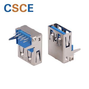 Type AF USB Male Female Connector 90 Degree For Charge And Data Transmission