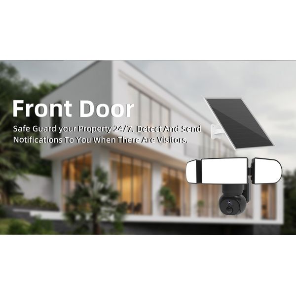 4MP 4G Cellular Security Camera 2K HD 1500LM Flood Light Camera Outdoor