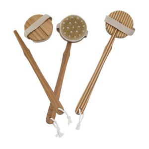 China Long Handle Bath Body Brush Massager Pin Bristle Round Head on sale