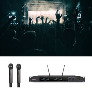 PLL Synthesized 90M UHF Digital Wireless Microphone For Music Party