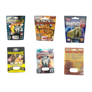 Cheap Gravnre Printing Paper Box Packaging Panther / Mamba / Rhino V7 Male Enhancement Pills Applied for sale