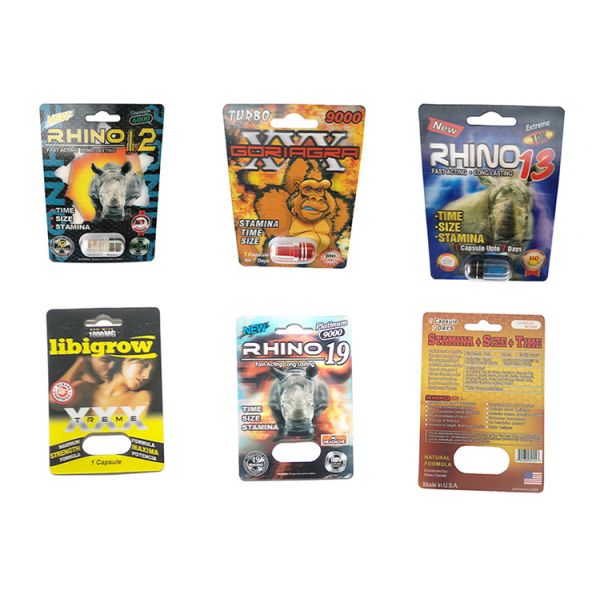 Gravnre Printing Paper Box Packaging Panther / Mamba / Rhino V7 Male Enhancement