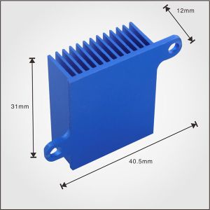 Custom Design Profile Extruded Aluminium Heat Sink Profiles 40mm With Blue
