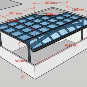 Cheap Customized Aluminium Support Awning With Polycarbonate Sheet Roofs for sale