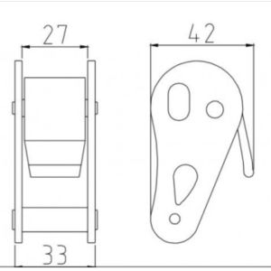 ISO9001 1" 1.1T Cargo Ratchet Tie Down Straps