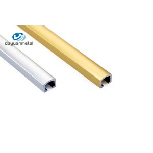 10mm Width T6 Aluminium U Channel Profile Bright Gold For Demarcation Line