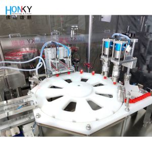 Full Automatic Essential Oil Liquid Filling And Capping Machine With Auto Feed