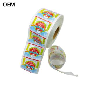 White Colour Flexography Printed Plastic Sausage Casings For Sausages