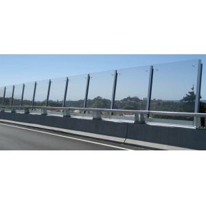Highway Fence Safety Glass Panel , PVB Laminated Safety Glass
