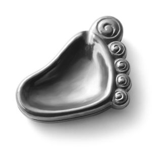 Fashion Creative Practical Silver Grey Plating Process Die Casting Zinc Alloy Vintage Pocket Ashtray 6.5*9cm