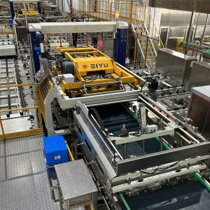 Fully Automatic Cage Trolley Conveyor Belt System For Glass Plastic Bottles