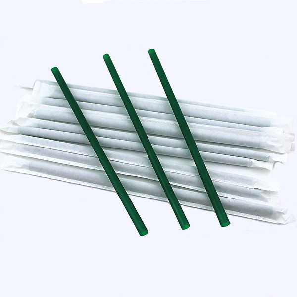 Plastic Drinking Straws 20.6 cm length paper packing for juice drink