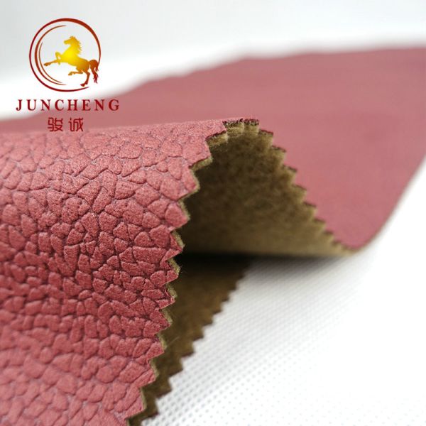 Quality Bronzing Suede Woven Soft Leather Look Colourful In-stock fabric for upholstery and Sofa wholesale