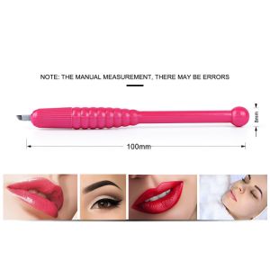 Cheap Pink Disposable Manual Pen For Semi Permanent Makeup with Flaecible Blades for sale
