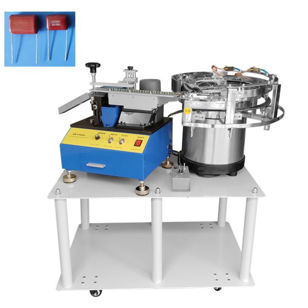 Auto Vibration Feeder Bowl CBB Capacitor Leg Cutting Machine With Adjustable Cut