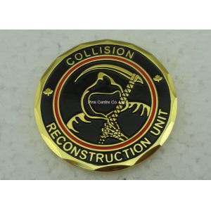 Soft Enamel Brass Personalized Coins Die Struck Gold CRU OEM