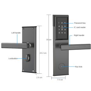 35cm-55cm Keyless Hotel Door Locks Beep Alarm