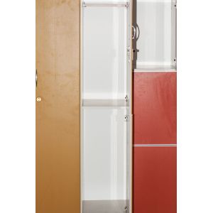 PVC Material Double Tier Lockers , Orange Small Employee Lockers For Factory