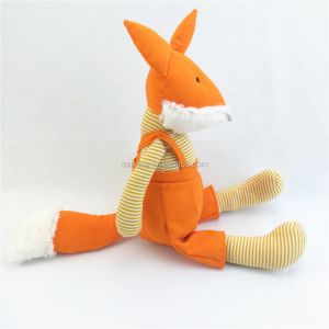 OEM ODM Custom Plush Fox Toy Can Change Cloth PP Cotton Cute Kids Play Plush
