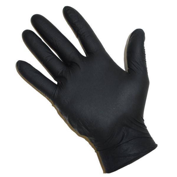 Quality Black Color Disposable Nitrile Gloves , Nitrile Medical Gloves Soft Touch Feeling wholesale