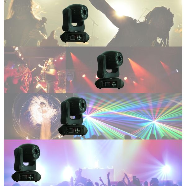 150W 7 Color Mini Wash LED Moving Head Stage Light With PAR For Party Celebration Club Nightclub